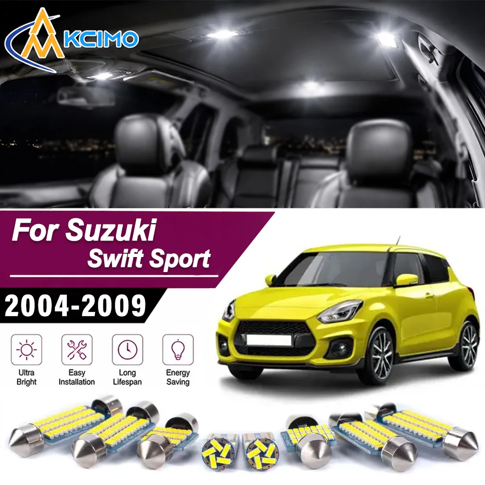 Plug And Play Canbus Error Free LED Indoor Lighting Bulbs Accessories For Suzuki Swift Sport 2004-2009 Auto Interior Lights