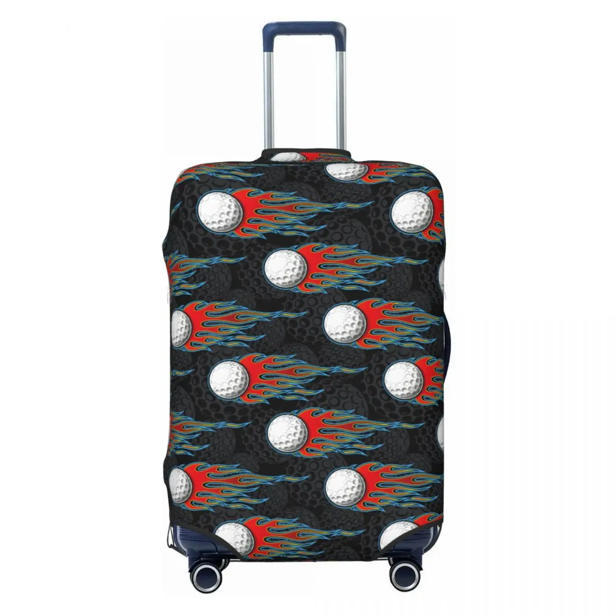 

Чехол для чемодана с изображением горящего мяча для гольфа, пылезащитный, для путешествий, подходит для чемоданов 18-32 дюймов