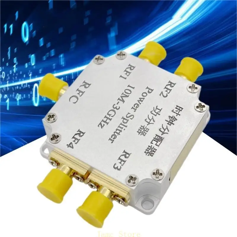 

LX0B Passive Power Splitter 1 to 4 RF Power Divider SMA Connectors 10M-3G Metal