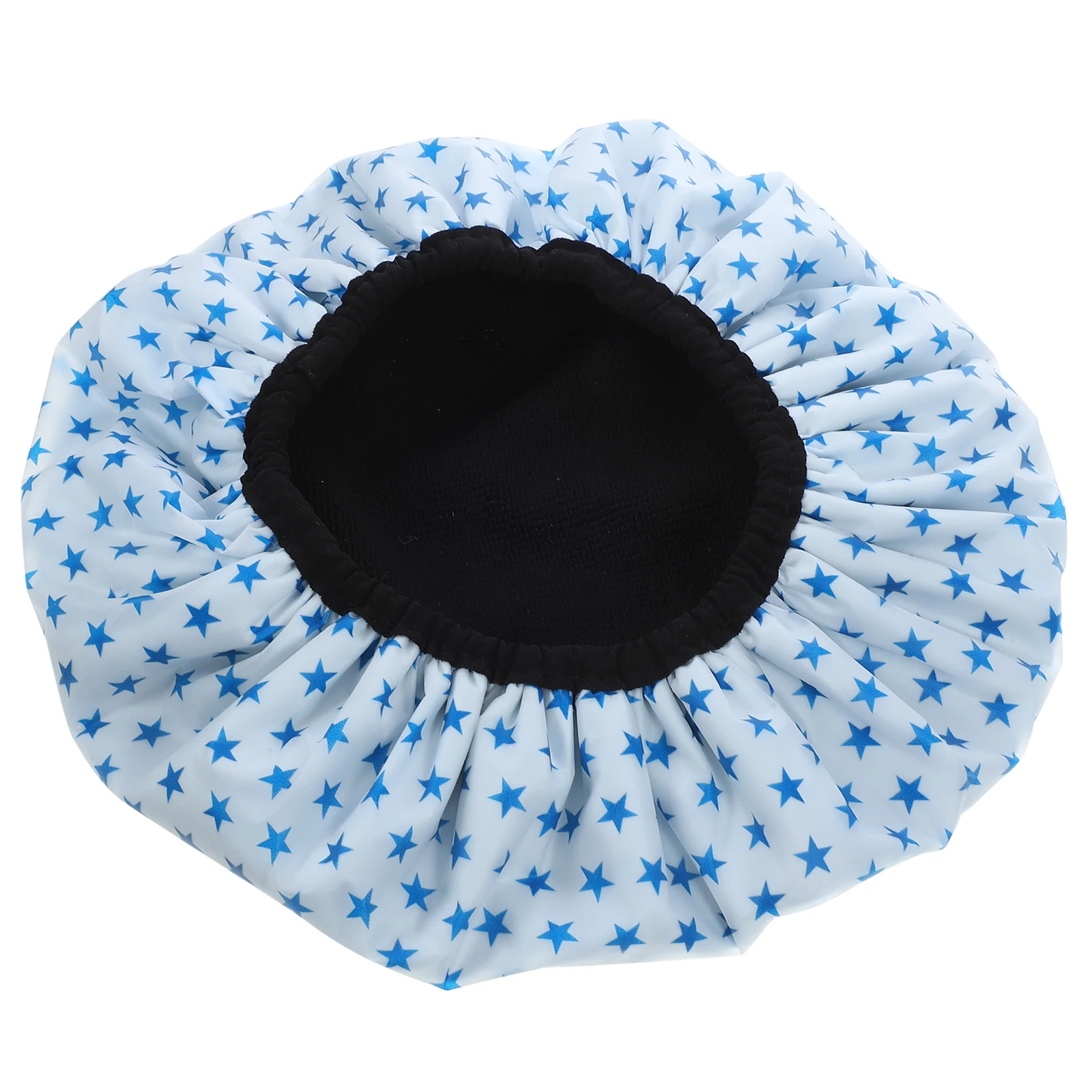 

Waterproof Triple Layer Bath Cap Bathing Cap for Women Red Heart Print Microfiber Quick Dry Hair PEVA Material