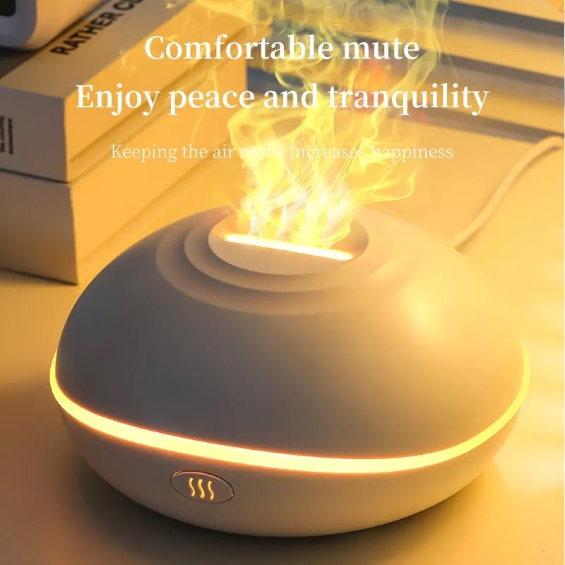 Diffusore di profumo 7 colori LED olio essenziale lampada a fiamma umidificatore d'aria generatore di nebbia ad ultrasuoni diffusore di aromi