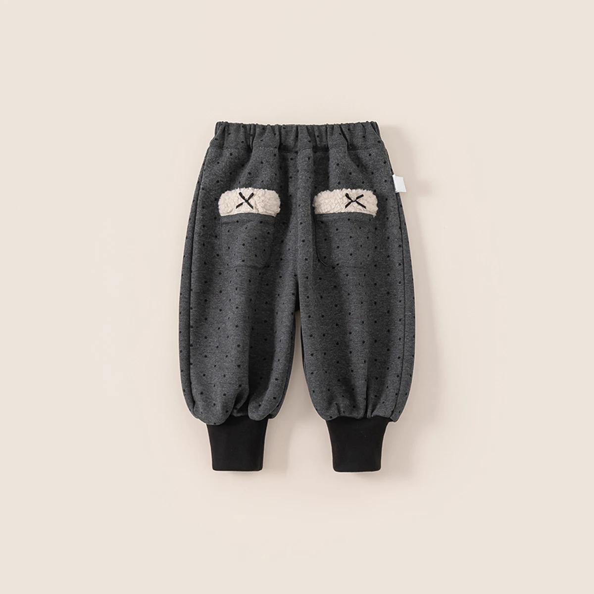 

Toddler Girls Jogger Pant New Winter Bow Embroidery Polka Dot Thicken Warm Kids Baby Girls Pant Elastic Waist Children Girl Pant
