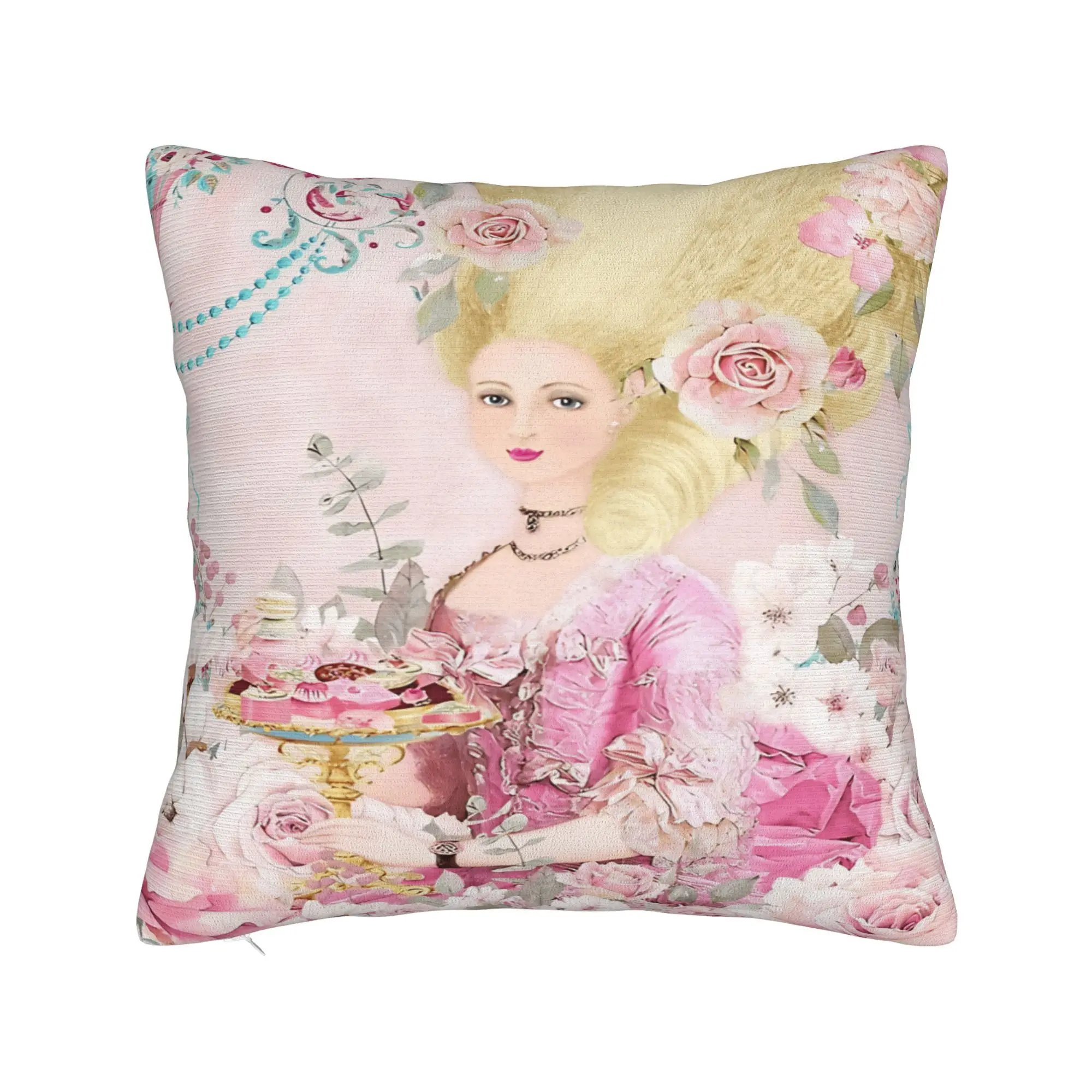 Marie Antoinette Afternoon Tea In French Paris Pillow Case  Kawaii Pillow Cover Design Pillowcases For Wedding Party Home Decor
