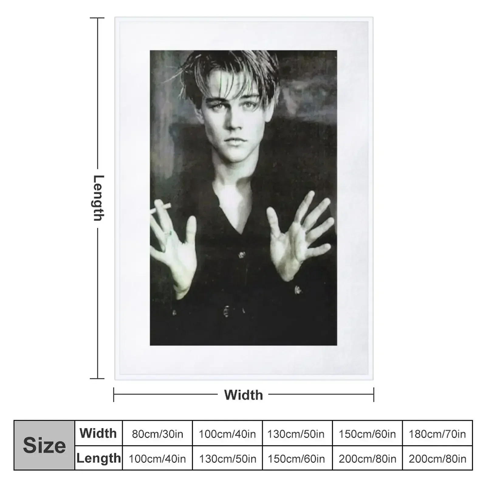 Young Leo DiCaprio Throw Blanket couch cozy soft plush fuzzy picnic outdoor blanket