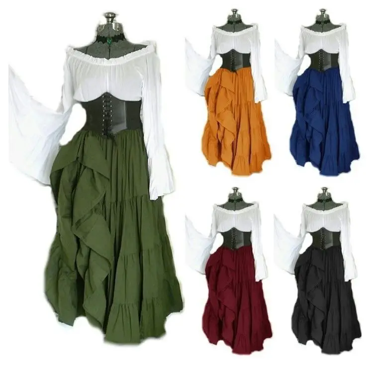 Women's Medieval Dress 2019 Fashionable Historical Clothing for Ladies Elegant Gown Perfect for Special Occasions