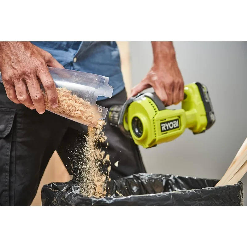 RYOBI - 18V Handheld Vacuum Cleaner with Extension Tube and Brush for Hard Floor  4.24 kPa 0.85 m3/min  600 mL Collector