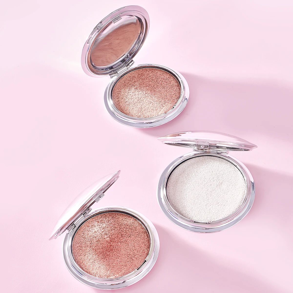 QXQY Fine Glitter Highlight Powder Delicate Monochrome Pearlescent Face brightening Shimmer Powder Makeup