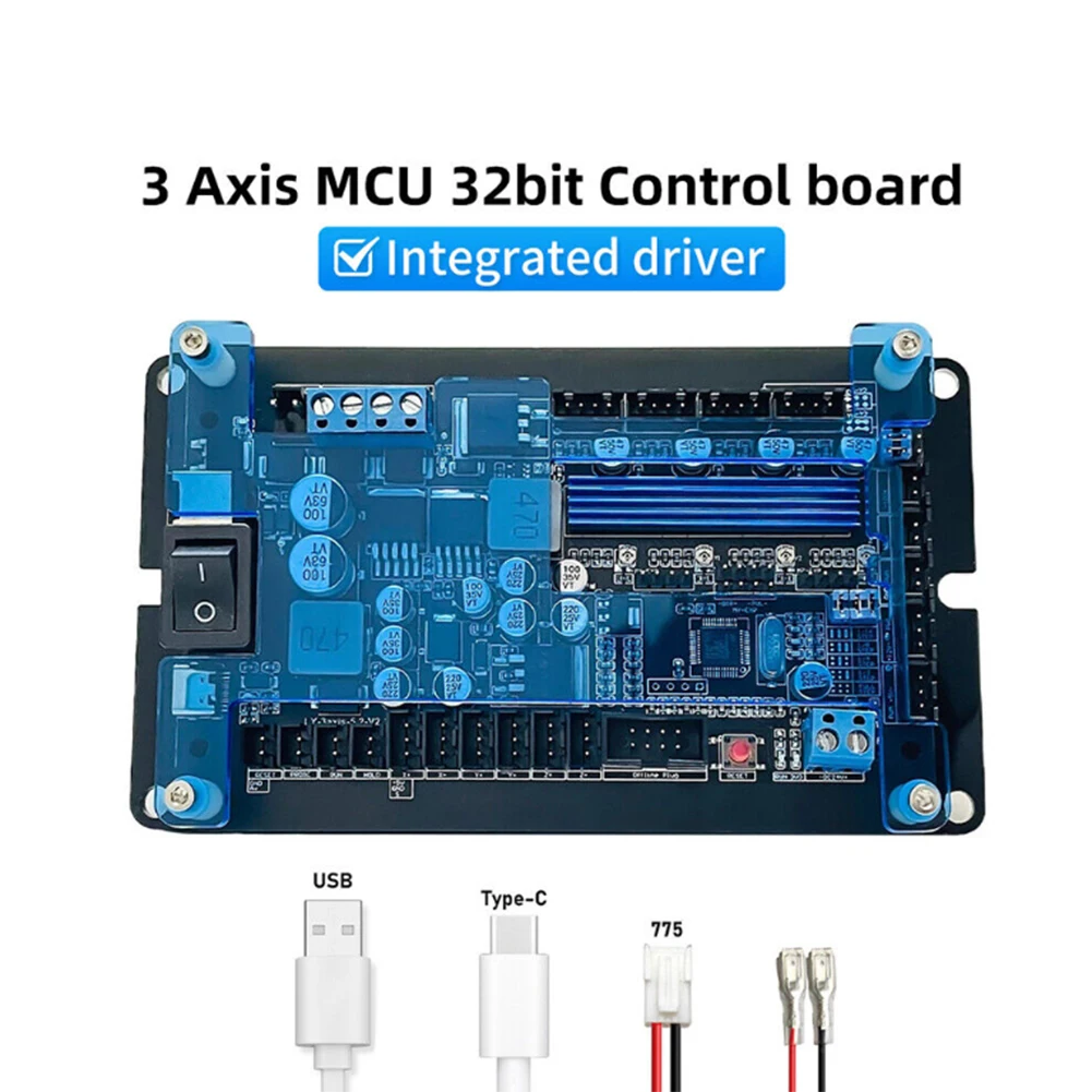 Controller per macchina per incidere USB per scheda controller GRBL Scheda driver motore passo-passo a 3 assi Circuito PCB driver per incisione CNC