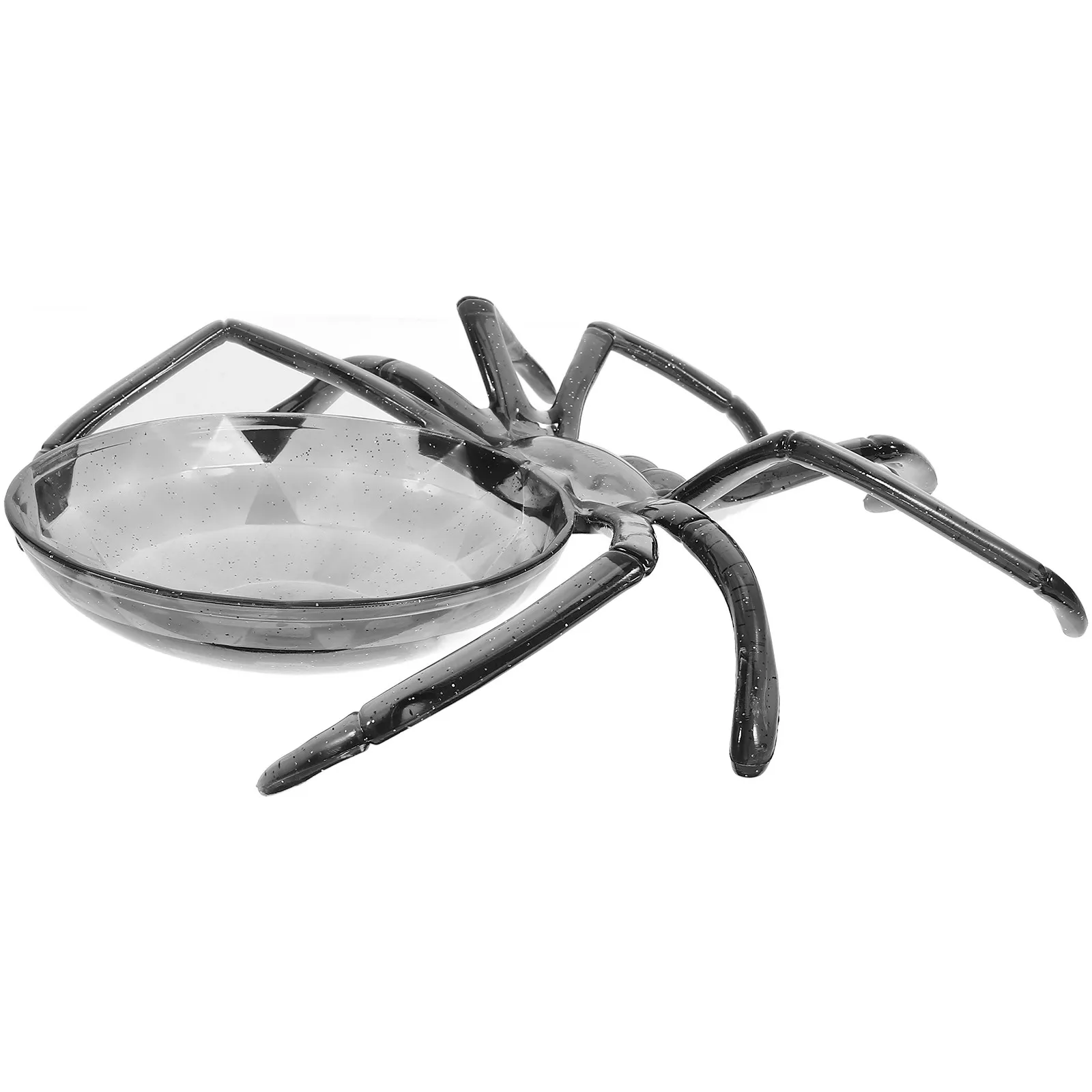 Spider Shaped Halloween Fruit Tray Reusable Plastic Dessert Plate Household Party Snack Tray Smooth Surface Stable Longevity