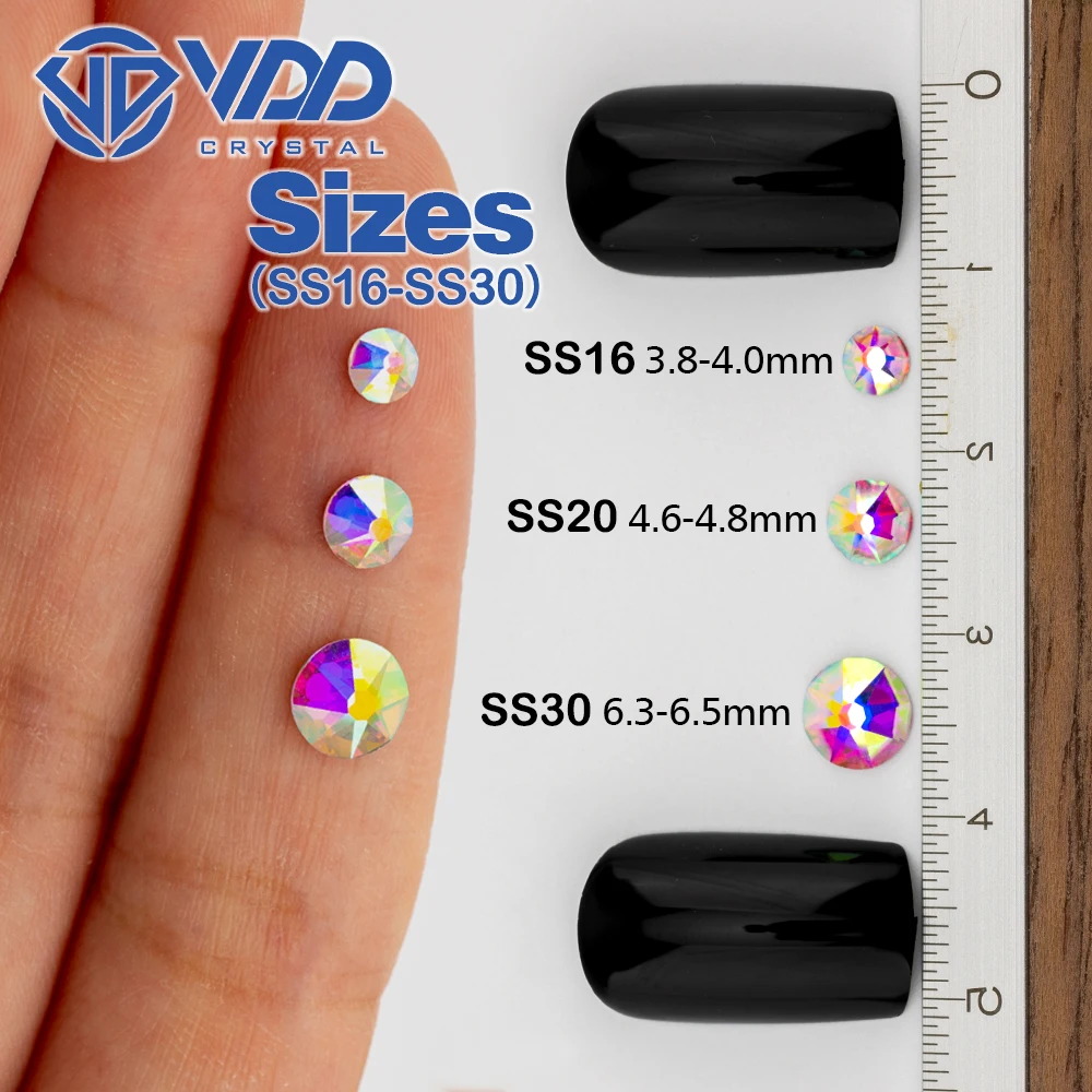 VDD 013 Siam SS16-SS30 2088 Rhinestones Crystal High Quality AAAAA 8 Big 8 Small Flatback Stone DIY Crafts Nail Art Decorations