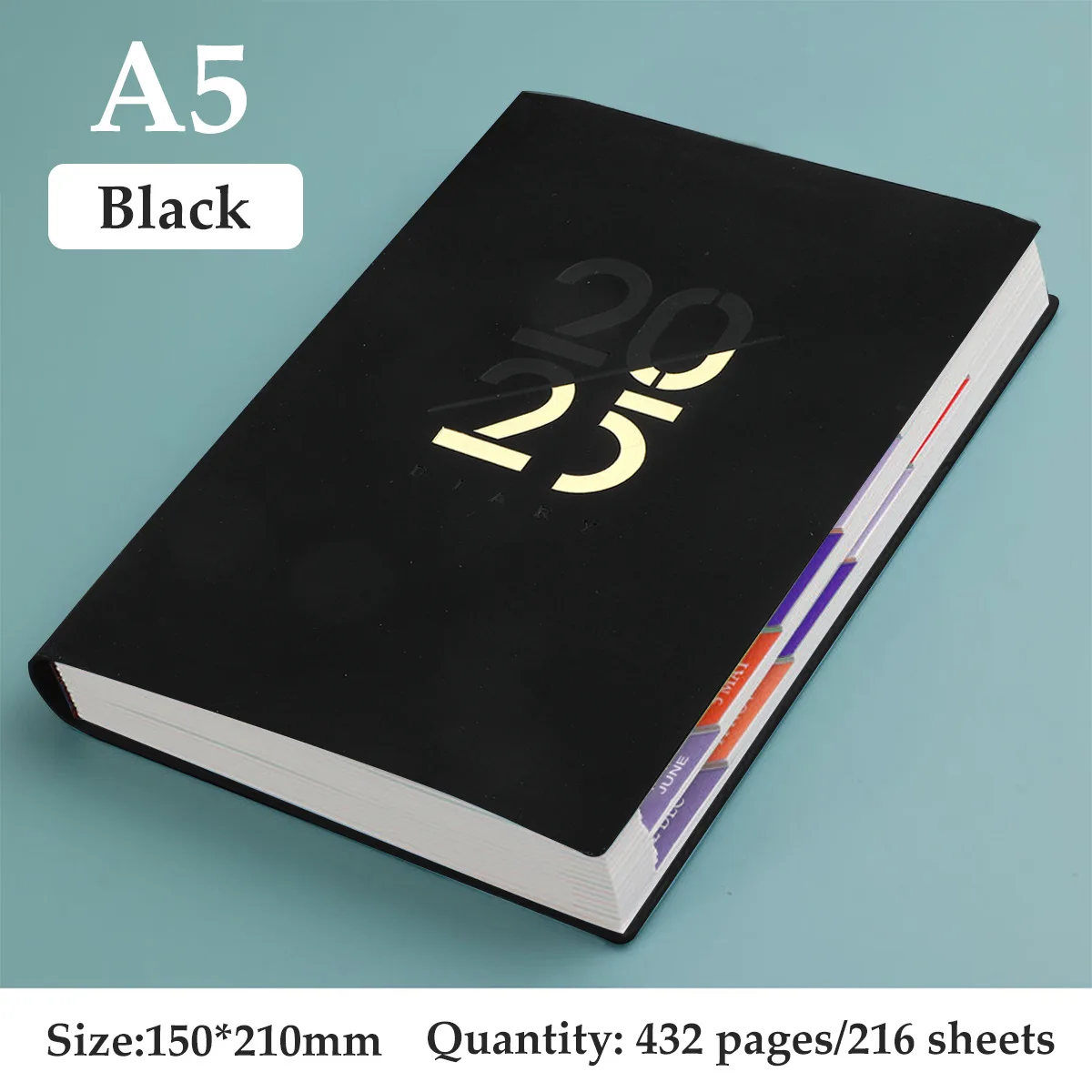 Schedule book for 2025 Daily plan book 365 days self-discipline clock in English and Spanish planificador agenda 2025 school