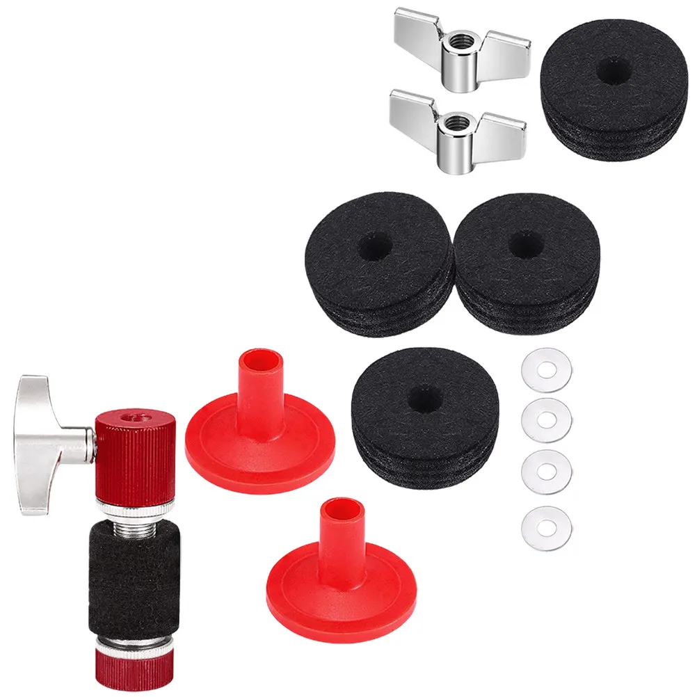 1Set Drum Cymbal Replacement Pad Set Sturdy Metal Felt Design for Sound Enhancement Collision Protection Drum Set Fittings
