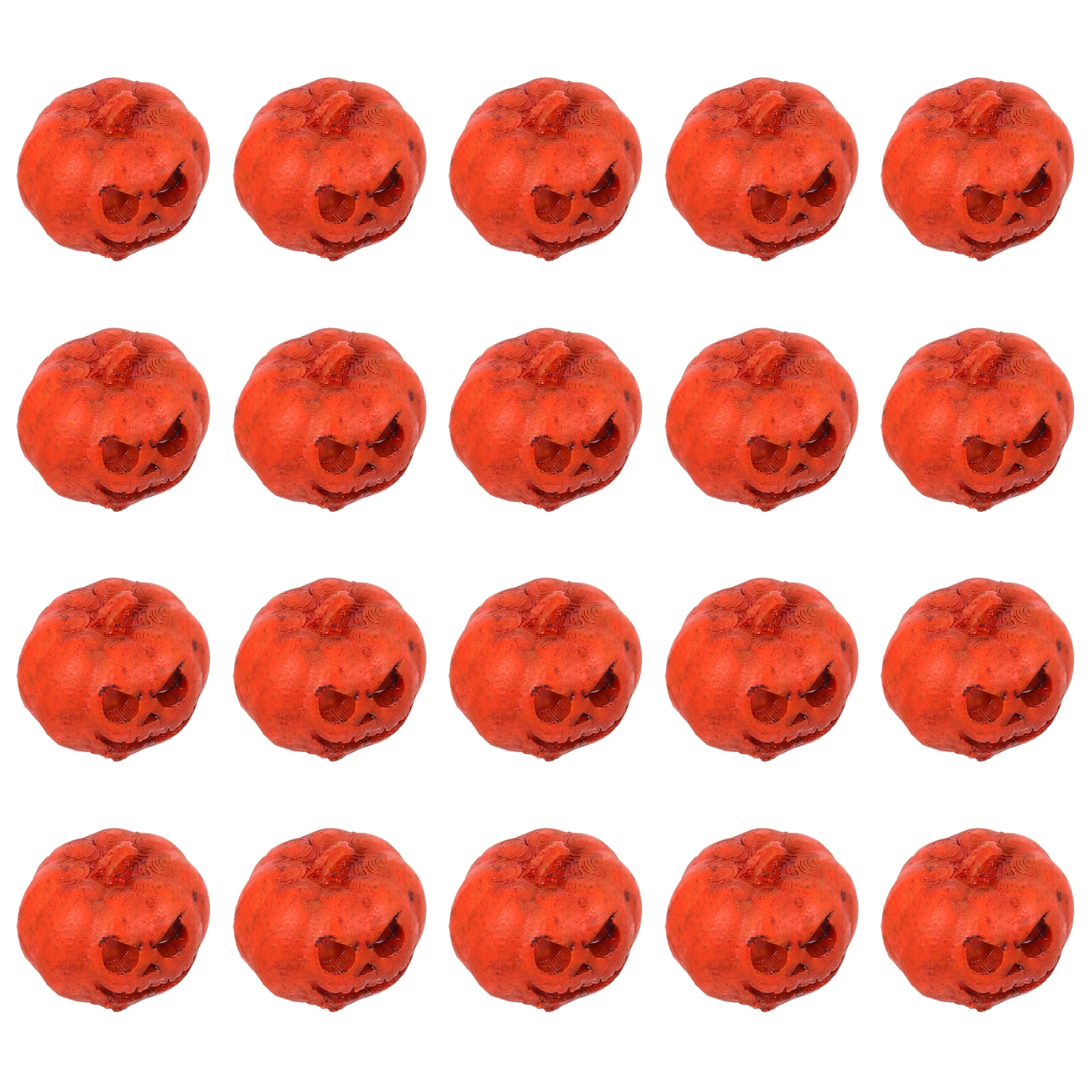 

20 Pcs Halloween Pumpkin Statue Fall Harvest Decor Mini Decoration Artificial Pumpkins Synthetic Resin for Fake Small Dollhouse