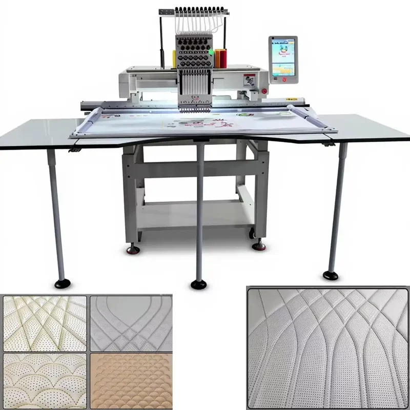 CNC Industrial Car Interior Seat Leather Punching Sewing Machine Leather Embroidery and Sewing Machine for Leather Trim
