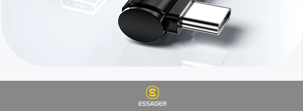 Essager 100 W USB Typ C auf USB C Kabel 90 Grad Winkel für iPad MacBook Pro Xiaomi Samsung Huawei Schnellladung Typ-C Datumskabel – Detail 19