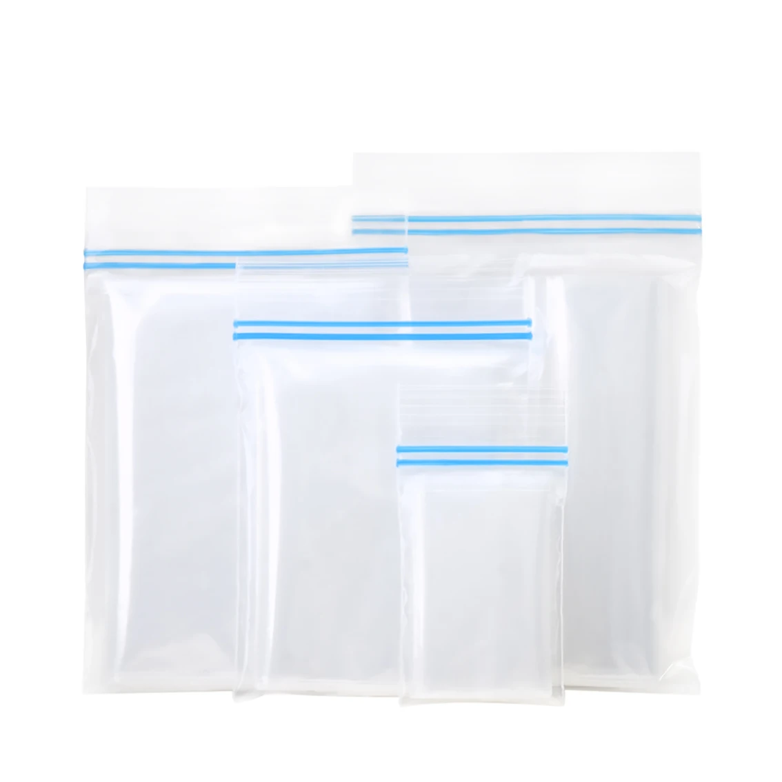 

15 Silk Double Bone Clear PE Zip Lock Plastic Bags Reclosable Transparent Bag Dried Fruits Powder Gifts Storage Packing Pouches