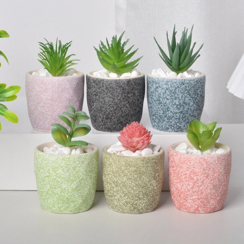 

Succulent flowerpot creative minimalist style mini potted ceramic flowerpot
