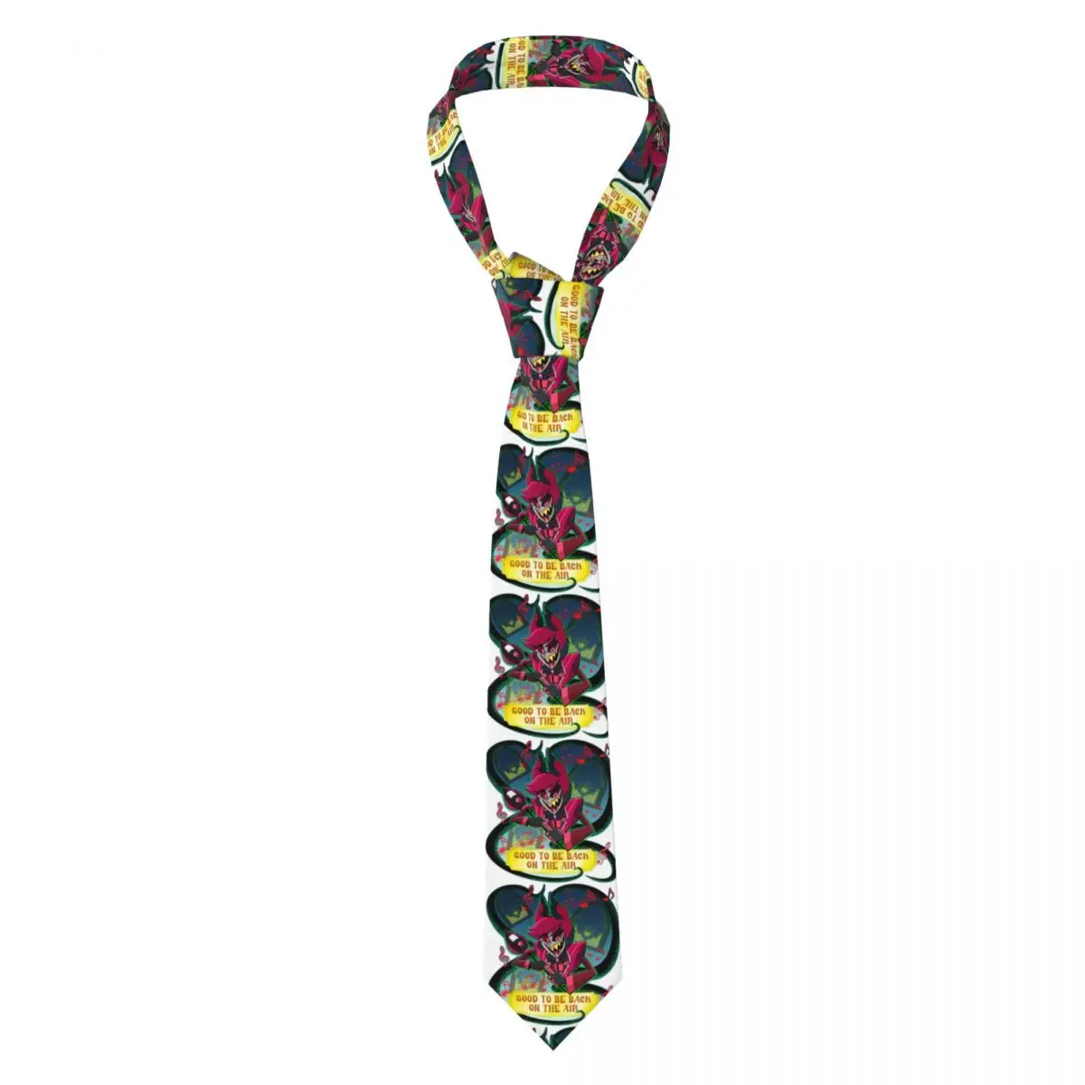 Custom Fashion Hazbins TV Show Animation Hotel Neck Ties Men's Silk Neckties for Office Cravat