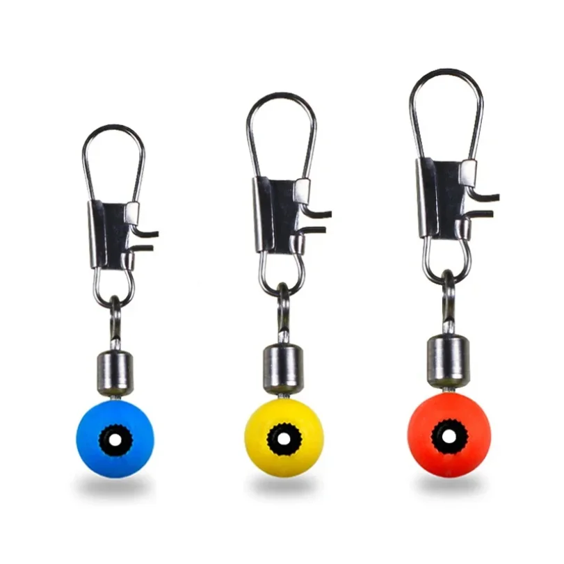 

100pcs/Lot Fishing Floating Space Beans Rotate Bobber Connectors Sea Fishing Saltwater Tackle Swivel Equipment Metal Lure