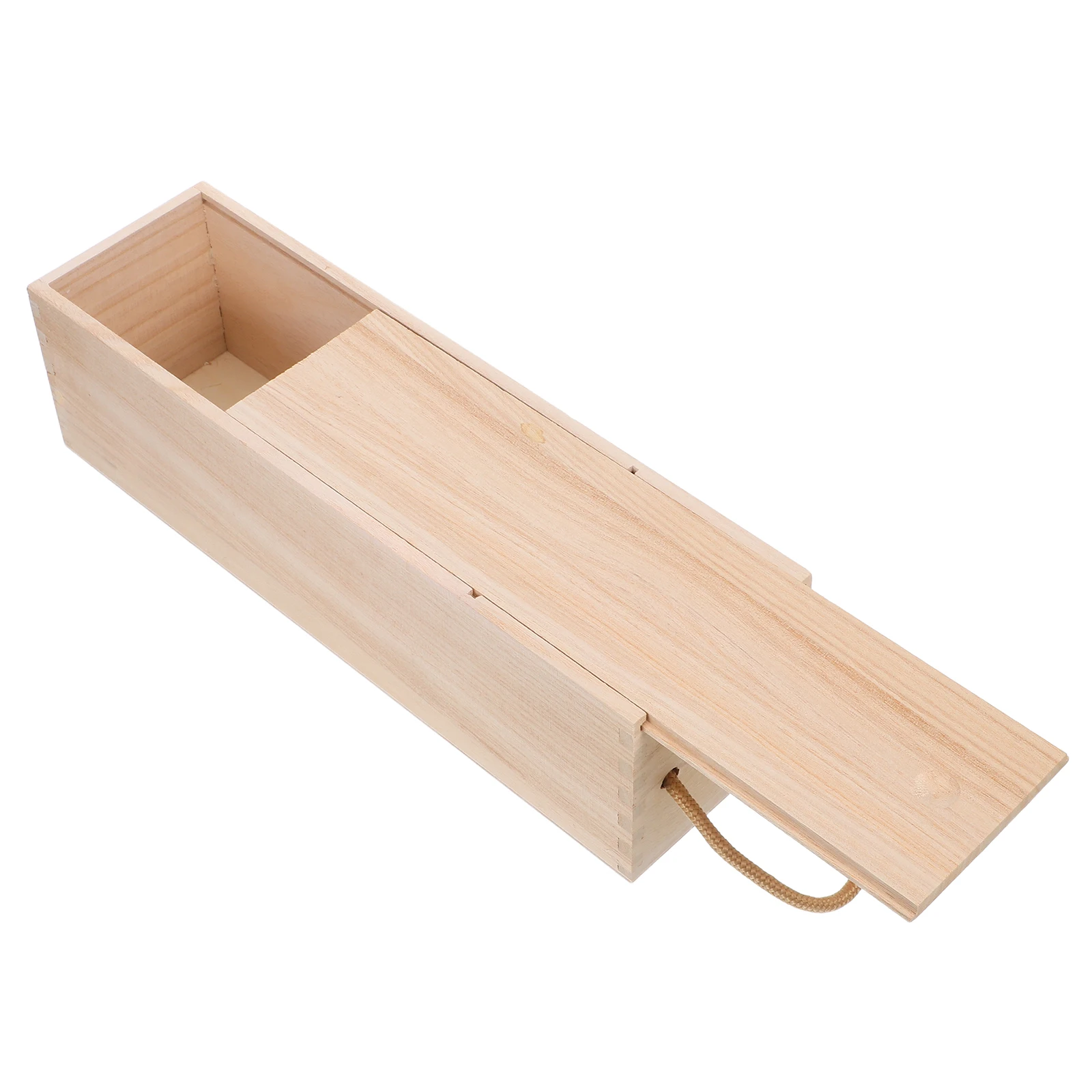

Elegant Single Wine Box Wooden With Handle Vintage Storage Case For Birthday Party Housewarming Wood Bottle Holder
