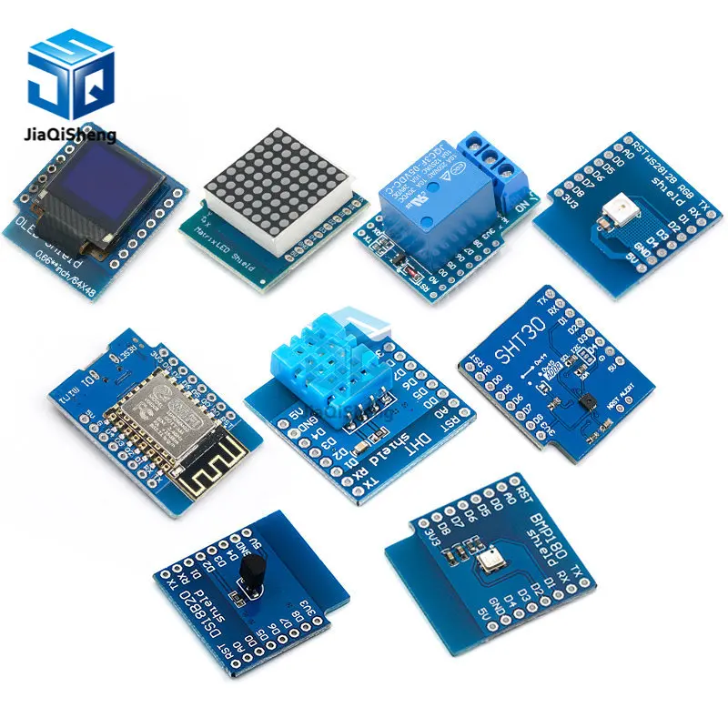 Esp8266 D1 Mini Pro Wifi Development Board Nodeu Ws2812 Rgb Dht11 Dht22 Am2302 Relay Ds18b20 Bmp180 Motor For Wemos Diy Kit