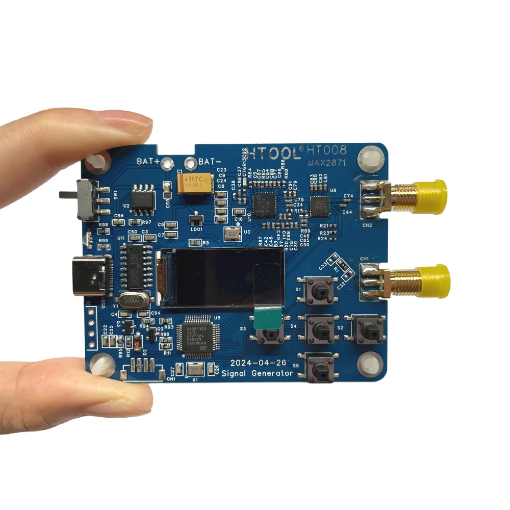 HTOOL-HT008 max2871,23.5-6000mhz,RFモジュール,シリアル制御付き,ch2サポート,25db電力調整,アップグレード