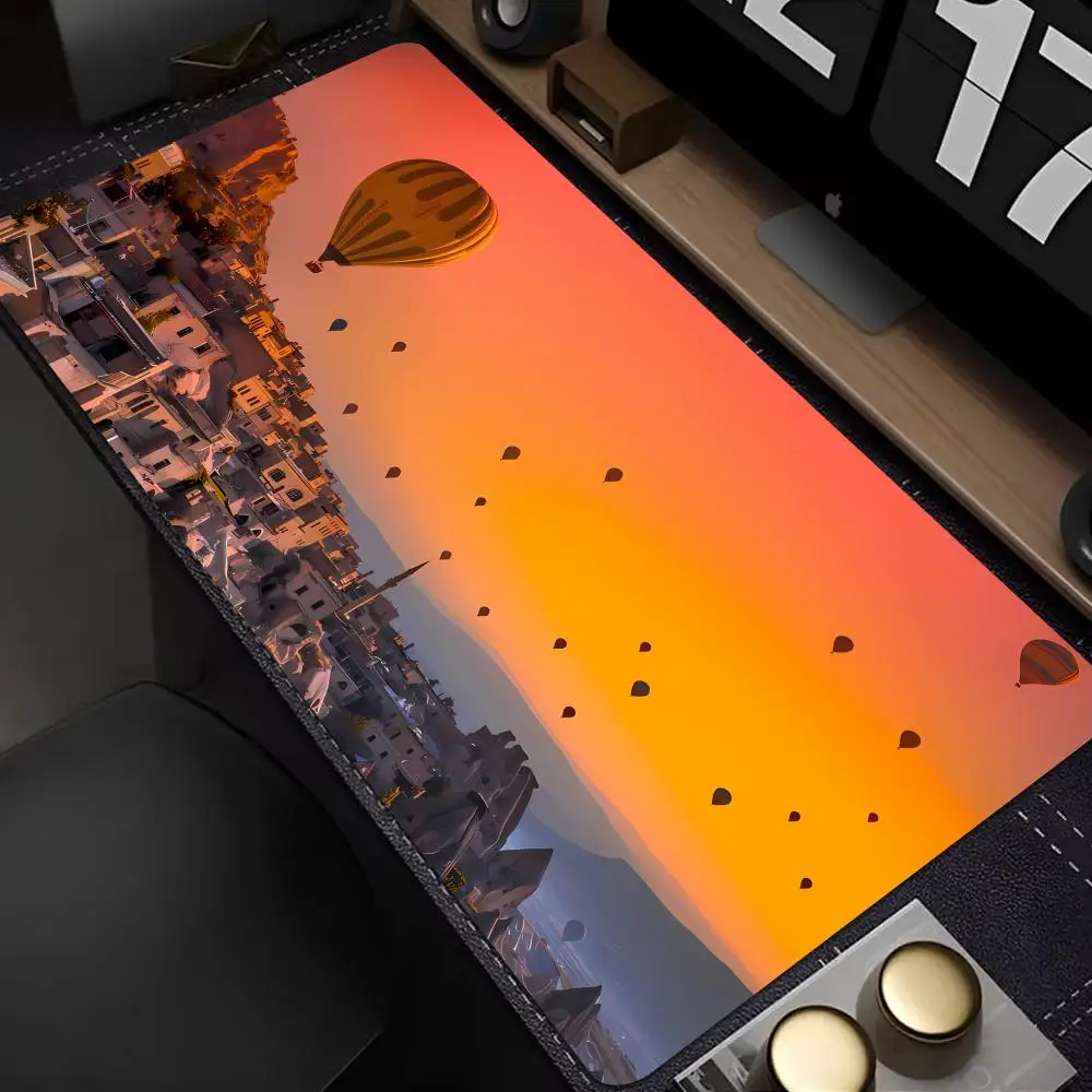 

Turkish Hot Air Balloons Mouse Pad Mouse Pad Gaming Accessories Office Gamer Keyboard Desk Mat Non-Slip Laptop Large Mousepad