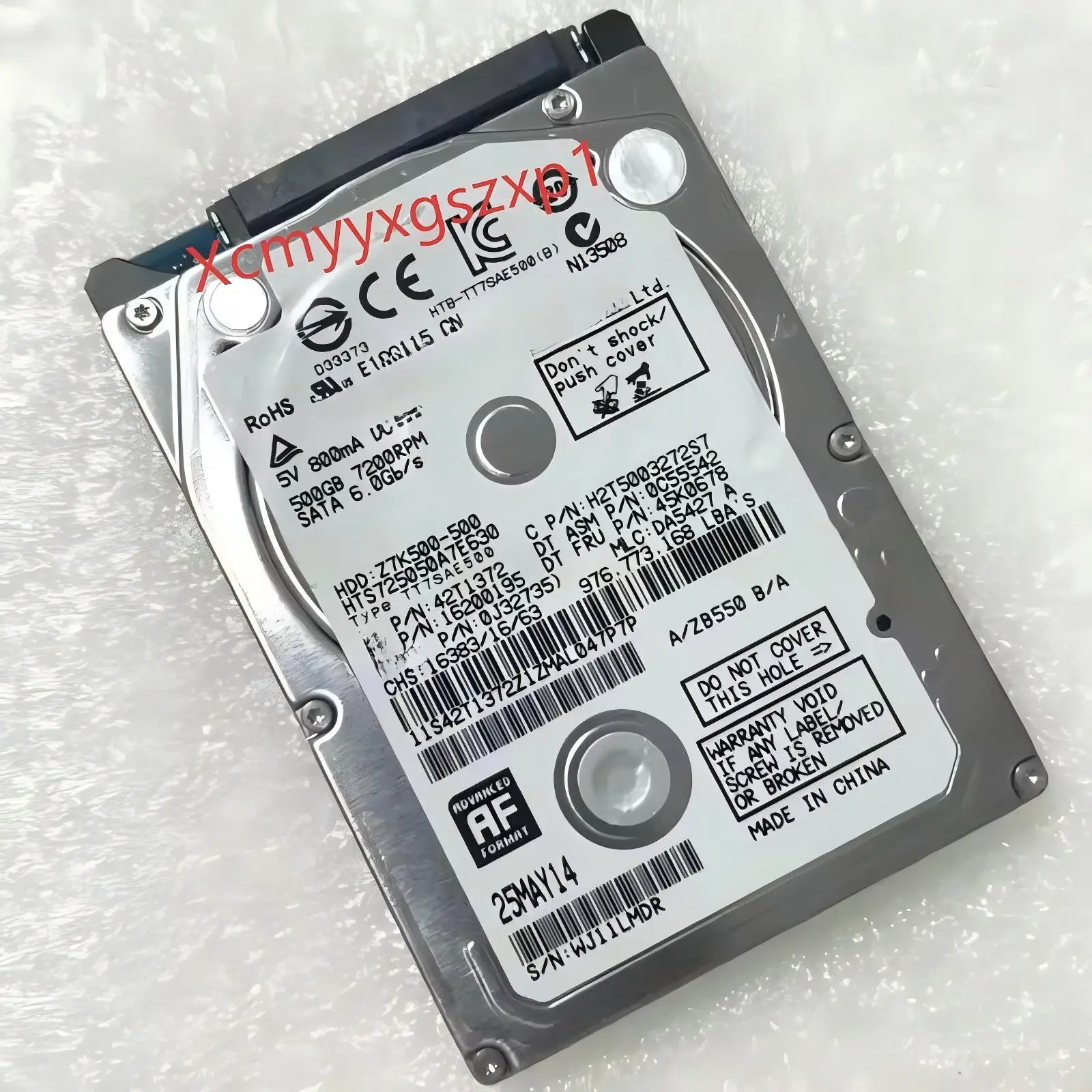 used  for HGST Z7K500 HTS725050A7E630 500GB 7200RPM 32MB Cache SATA 6Gb/s 2.5