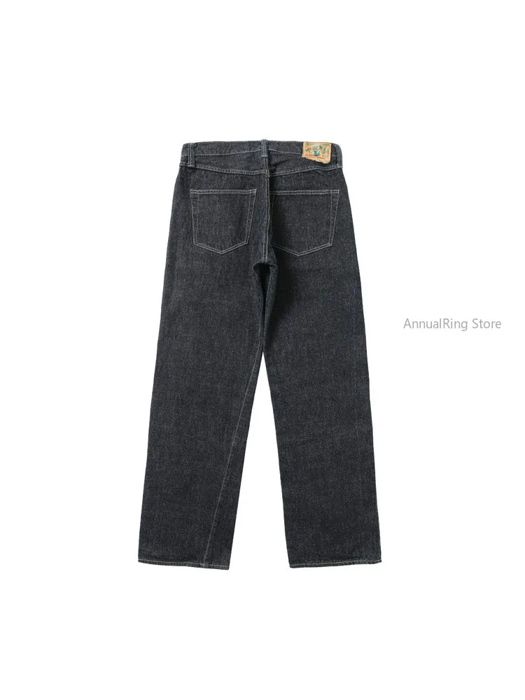 American Vintage Multi‑Slub Red Selvage Denim Jeans WWII Straight Raw Denim Five‑Pocket Amekaji Long Pants