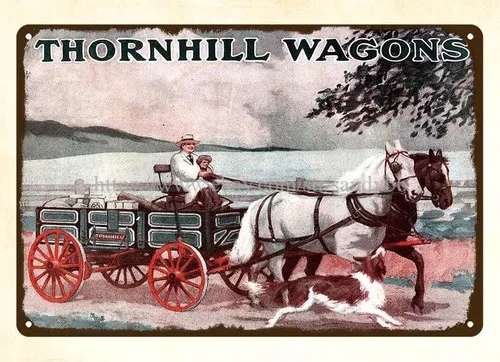 1920 Thornhill Wagon Company Lynchburg Virginia metal tin sign interior design