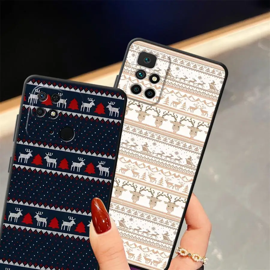 عيد الميلاد حالة ل Xiaomi Redmi 13C 9T 10 12 9A 9C 12C A5 A1 A2 زائد K60 K40 K50 الألعاب لينة عودة غطاء الهاتف