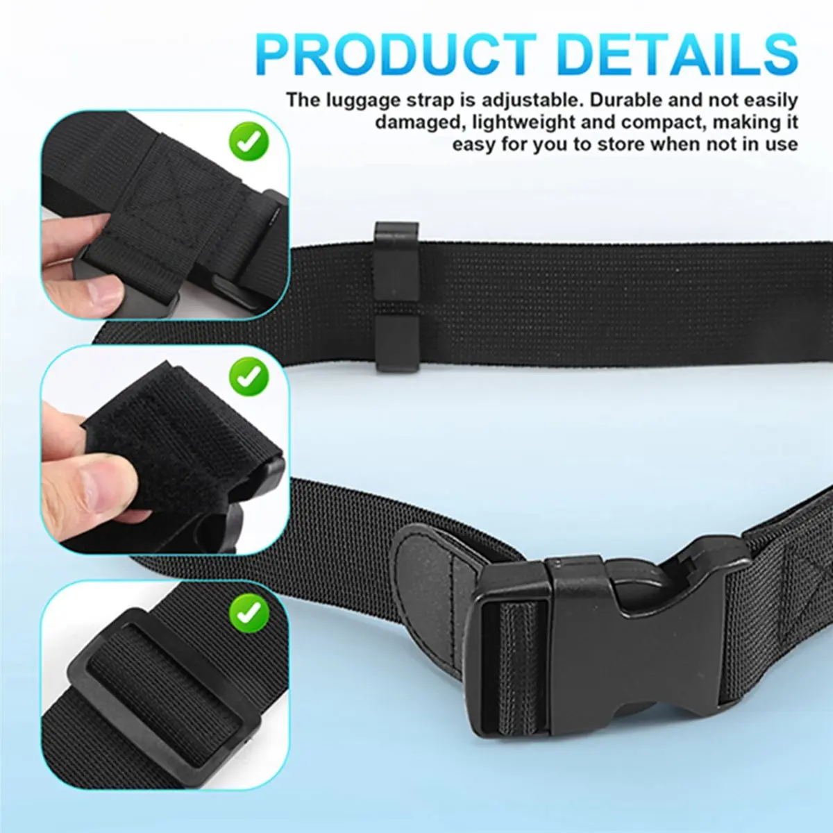 BHBL Luggage Connector, Straps for Suitcase,Adjustable Attachment Endless for Connect Your Luggage Together
