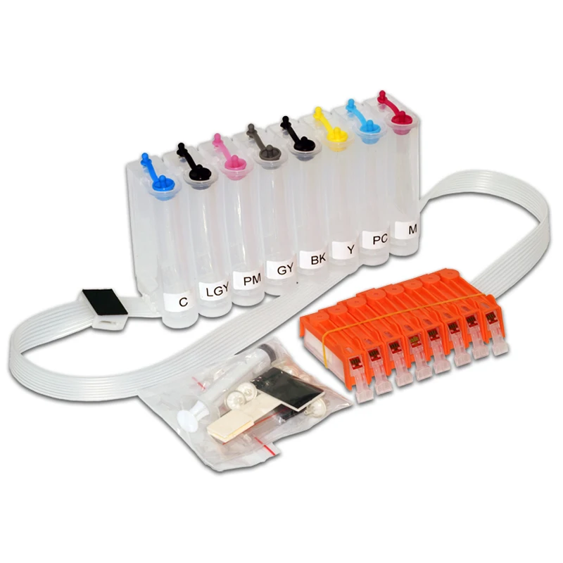 8Colors CLI-42 CLI 42 Pro 100 Ciss System With ARC Auto-Reset Chips For Canon PRO100 Printer