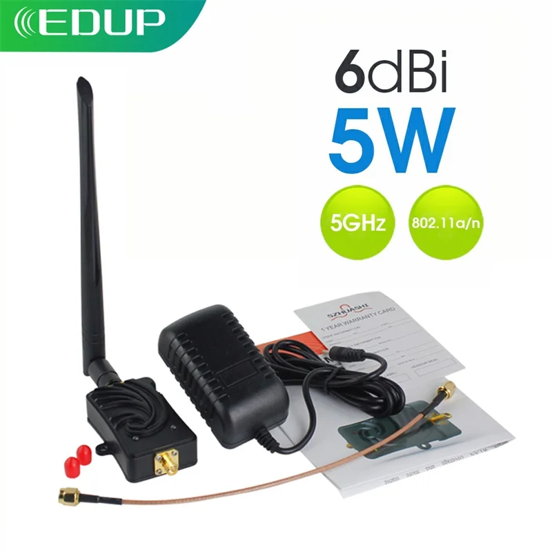

EDUP 4W 802.11a/n 6dBi беспроводной удлинитель Wi-Fi усилитель мощности 5G усилитель сигнала повторитель