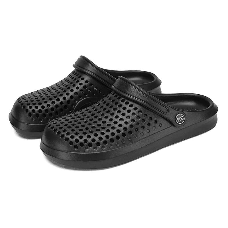 

Новинка 2023 года, дышащие сандалии на плоской подошве, мужские нескользящие пляжные тапочки из ЭВА, мужские летние легкие сабо на мягкой подошве