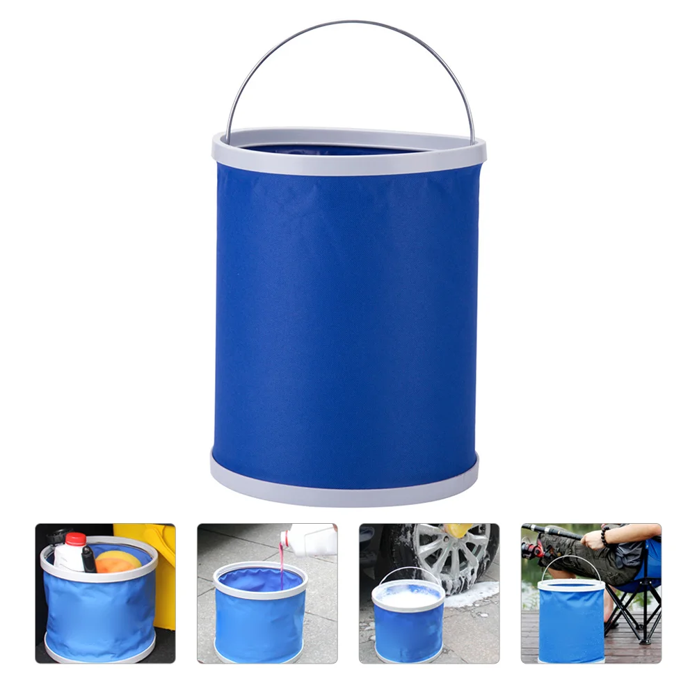 

Portable Folding Bucket Camping Water Automotive Container Premium Material 600d Oxford Cloth Foldable