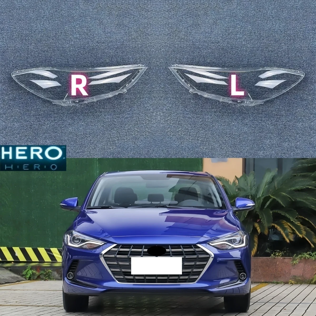 For Hyundai Elantra 2019 2020 2021 Headlamps Cover Lens Transparent Lampshade Headlight Shell Plexiglass