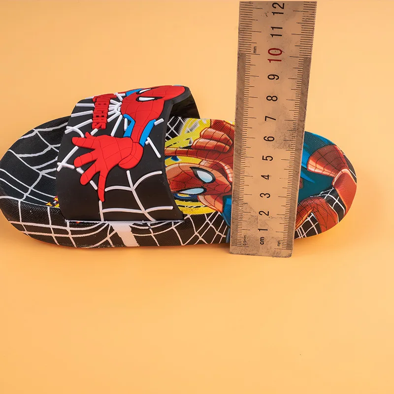 Disney Kids Slippers for Boys Summer Beach Indoor Slippers Cartoon Spiderman Home Soft Non-Slip Children Slippers Garden Shoes