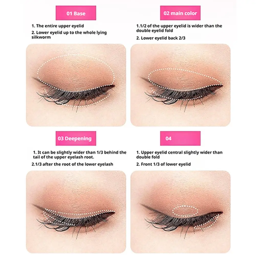 Palette di ombretti a cinque colori Palette di ombretti Love con fard e evidenziatore - Trucco occhi donna con lucentezza naturale e duratura