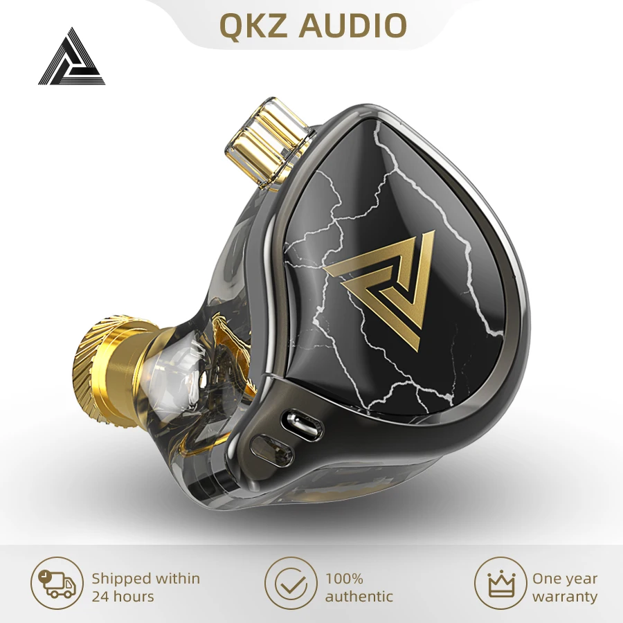 QKZ X HBB HIFI Earphones 1 Dynamic Driver Bass In-ear Earphone  Hi-Res Audio Wired Earbuds