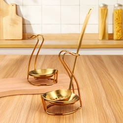 Vertical Spoon Rest Soup Spoon Holder Stainless Steel Ladle Spoon Strainer Scoop Holder Cooking Utensils Bracket Kitchen Tool