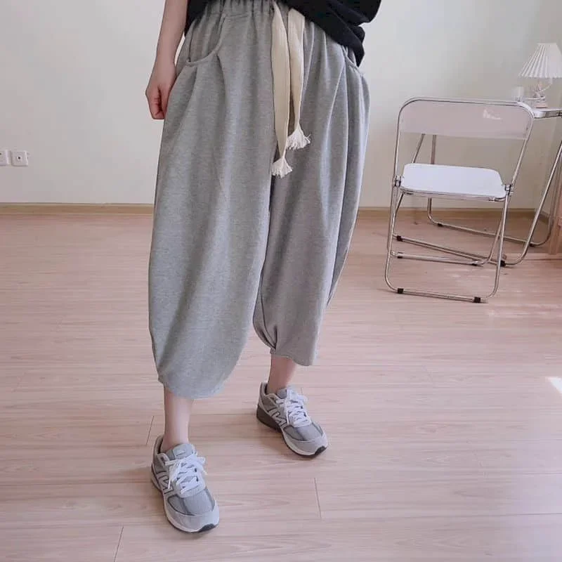 

Casual Women's Pants Sporty Sweatpants Korean Fashion Leggings Y2k Women Clothing Lace-up Baggy Trousers Loose Oversized Pants