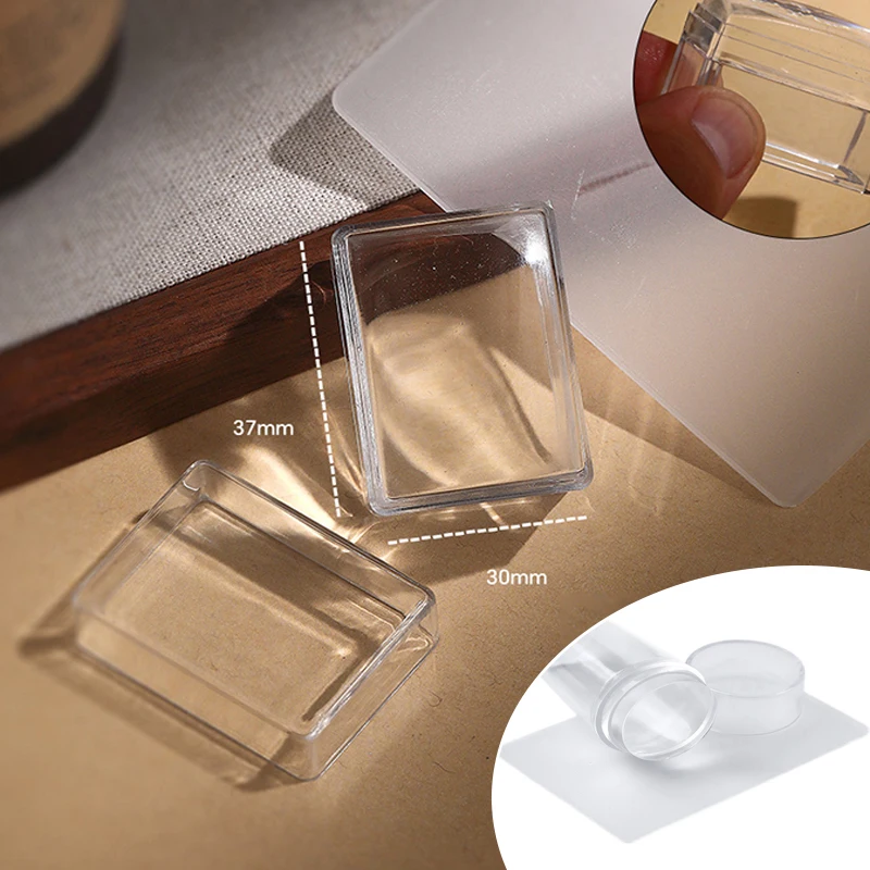 Silicone Nail Stamping Plates Pure Clear Jelly Nails Art Stamper Scraper Set Print Silicone Marshmallow Design Manicure Accesso