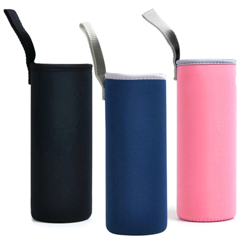 【K】550ML Sport Water Bottle Cover Case Insulated Bag Thermos Cup Pouch Portable Vacuum Glass Cup Set Sport Camping Accessories