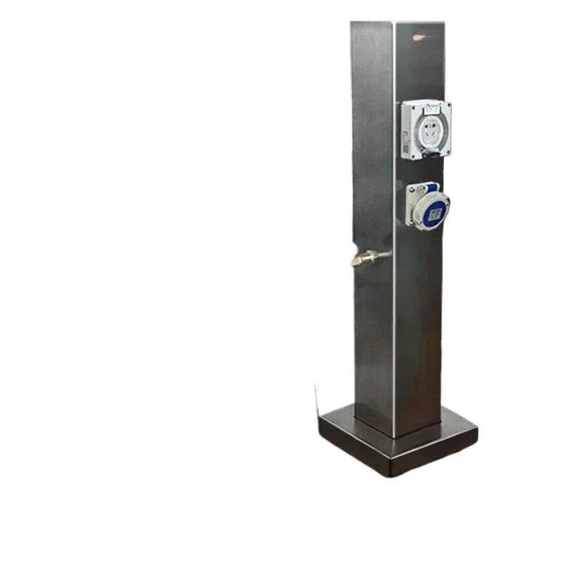 Outdoor RV Camp Hydropower Pile Smart Yacht Marina Car Charging Box Waterproof Stainless Steel Power Column