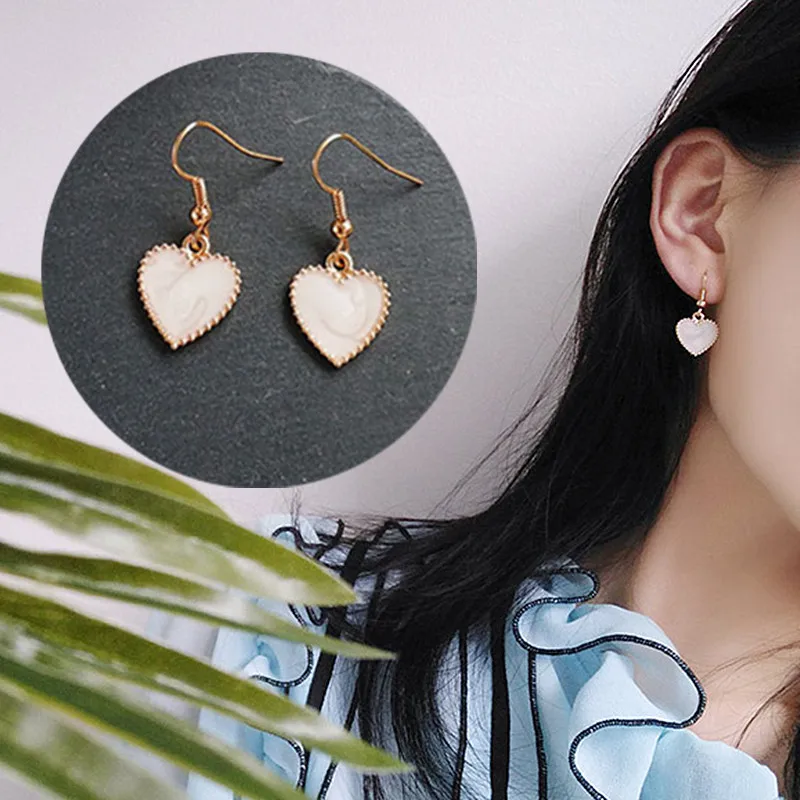 Oorbellen Voor Vrouwen Love Heart Piercing Earrings for Women Acrylic Wedding Party Dangle Drop Earing Fashion Jewelry Bijoux