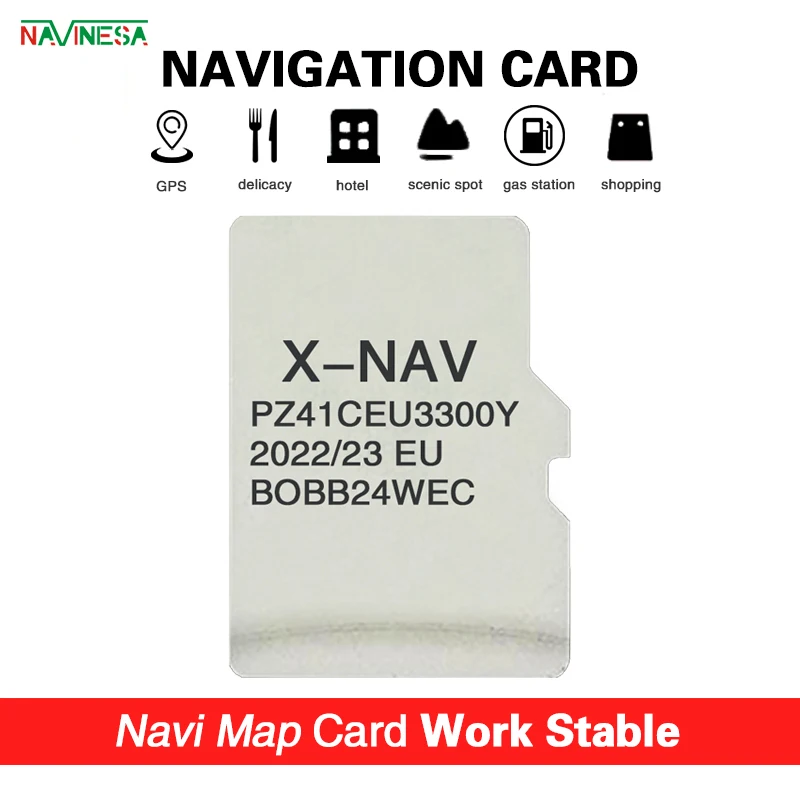 

for Toyota AYGO 2023 Navigation TF Card X-NAV Sat Nav Latest Update EU RU UK Map PZ41C-EU330-0Y Car Accessories 8GB