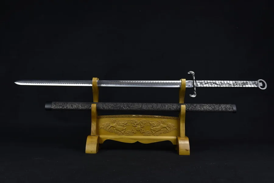 Medieval Japanese samurai sword Battle Preparation full tang Stainless steel katana Combat Training European Knight weapons view 2