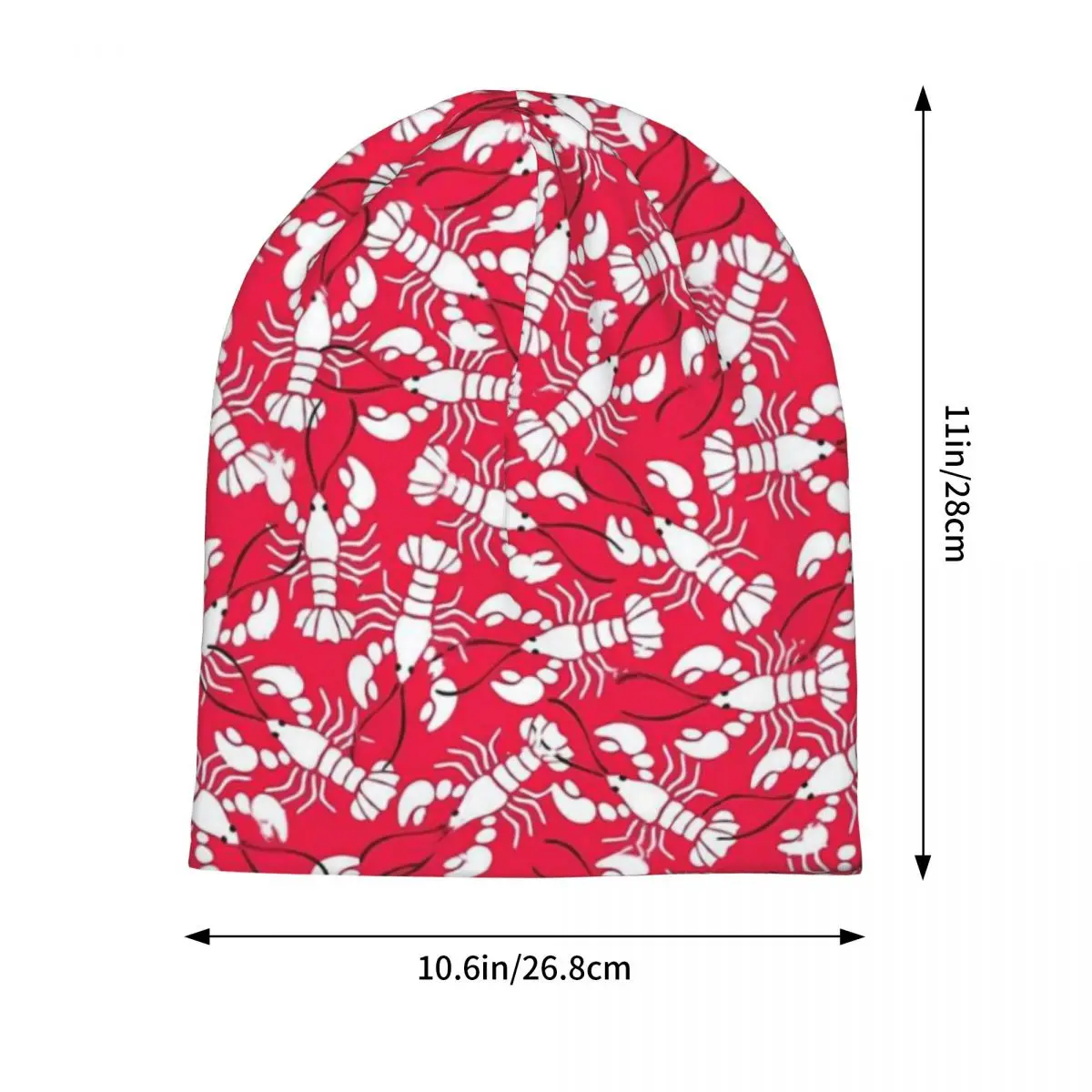 Fresh Lobsters Bonnet Hats Crawfish Skullies Beanies Adult Trendy Warm Soft Beanie Hats Autumn Winter Outdoor Sport Graphic Caps