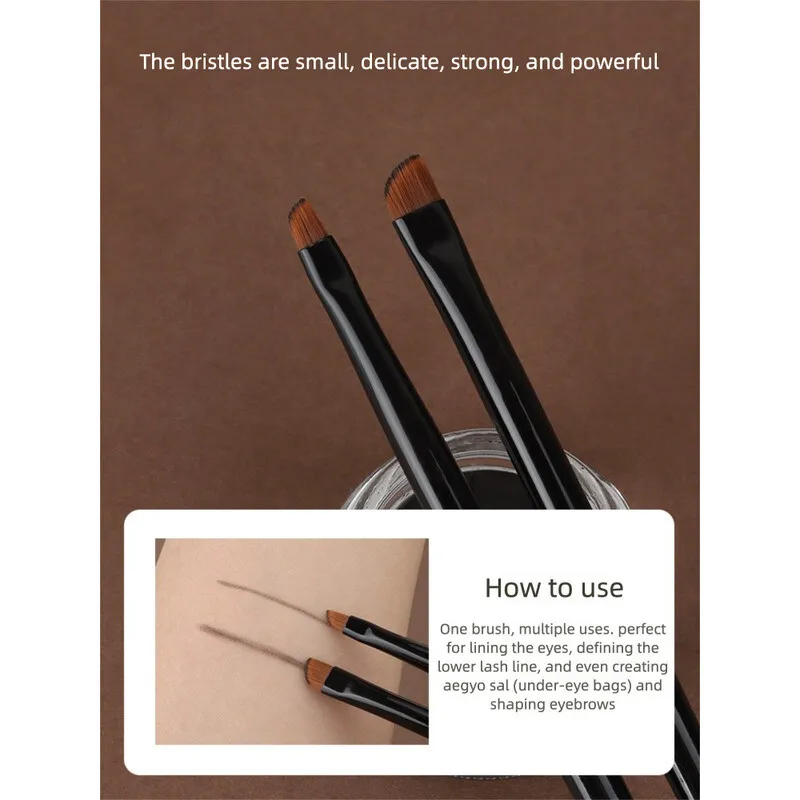 Moji M206 Makeup Machete Eyeliner Blade Bevel Eyebrow Lip Contour Makeup Brush for Precision Beauty Makeup Tools